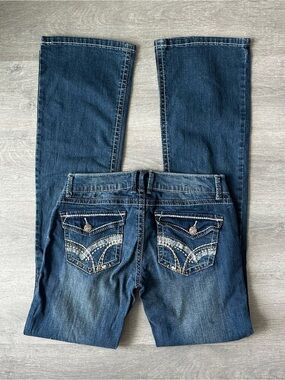 Vintage Tokyo Special Edition Distressed Low Rise Flare Jeans Y2K embroidered